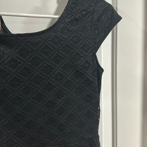 Xhilaration Black Lace Drop Waist Dress - Picture 2 of 5